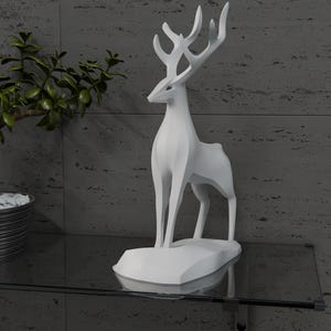 3D Printed Modern Stag Statue