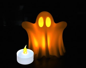3D Printed Glow Ghost with Included Tea Light Candle