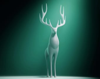 3D Printed Winter Elk Statue 9" or 15" Tall!