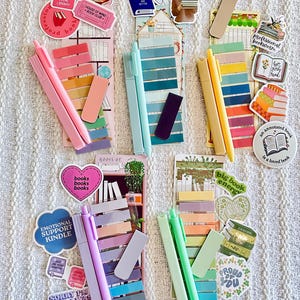 Everything But The Book Kit: Highlighter, Tabs, Pen, Bookmark & Stickers
