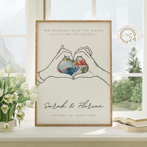 digitales Geldgeschenk Hochzeit | Hochzeitsposter | DIY Geschenk für das Brautpaar | Hochzeitsgeschenk Geld | personalisiertes Geldgeschenk