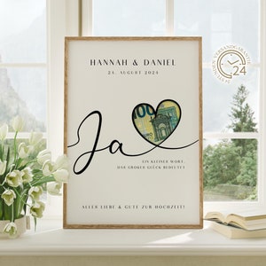 digital money gift wedding | wedding poster | DIY gift for the bride and groom | wedding gift money | personalized money gift