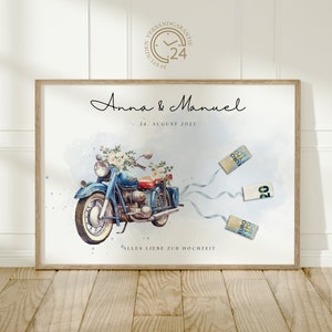 boda de regalo de dinero digital | Cartel de boda | Regalo de bricolaje para los novios | Motero de regalo de boda | regalo de dinero personalizado