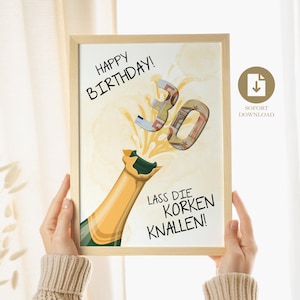 Geldgeschenk Geburtstag | kreatives Geschenk Geburtstag | Happy Birthday | 30. Geburtstag | DIY Geldgeschenk basteln | Digitaler Download