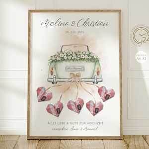 personalisiertes Geldgeschenk Hochzeit | Hochzeitsposter | DIY Geschenk für das Brautpaar | Hochzeitsgeschenk Geld digitaler Download A4 A3