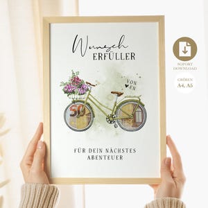 Geldgeschenk Geburtstag | lustiges Geldgeschenk für Tochter, Mutter, Freundin | Happy Birthday | DIY Wunscherfüller Fahrrad | Geldgeschenk Radfahrer | Geschenk Fahrradfahrer | Digitaler Download PDF | Gutschein Geld
Für dein nächstes Abenteuer