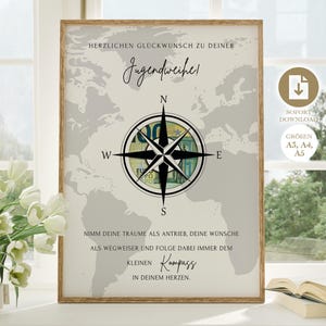 persönliches Geldgeschenk  zur Jugendweihe | DIY | kreatives Geschenk für Mädchen, Junge | Digitaler Sofort Download  | Bastelvorlage A4 A5