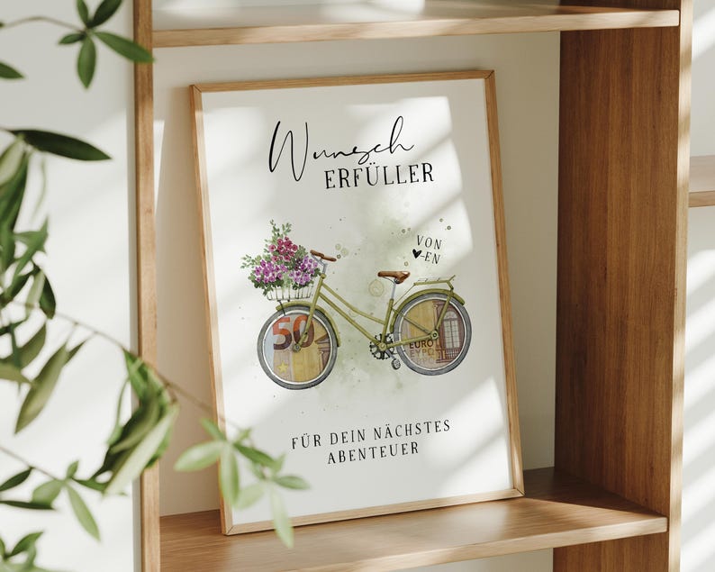 Geldgeschenk Geburtstag | lustiges Geldgeschenk für Tochter, Mutter, Freundin | Happy Birthday | DIY Wunscherfüller Fahrrad | Geldgeschenk Radfahrer | Geschenk Fahrradfahrer | Digitaler Download PDF | Gutschein Geld
Für dein nächstes Abenteuer