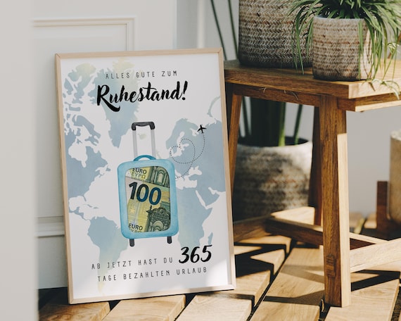 BETESSIN Geldgeschenk-Verpackung „Endlich Rentner“ – Mit Karte, Umschlag, Juteschnur & Anhänger