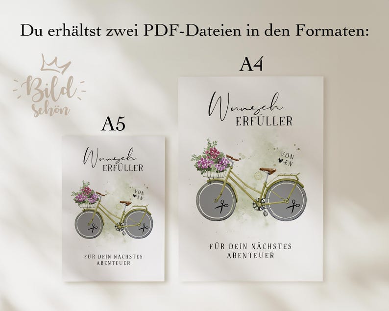 Geldgeschenk Geburtstag | lustiges Geldgeschenk für Tochter, Mutter, Freundin | Happy Birthday | DIY Wunscherfüller Fahrrad | Geldgeschenk Radfahrer | Geschenk Fahrradfahrer | Digitaler Download PDF | Gutschein Geld
Für dein nächstes Abenteuer
