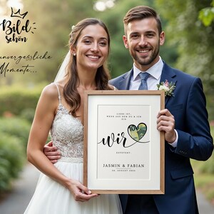 digitales Geldgeschenk Hochzeit | Hochzeitsposter | DIY Geschenk für das Brautpaar | Hochzeitsgeschenk Geld | personalisiertes Geldgeschenk | A4 A5 Glückwunschkarte | Liebe ist, wenn aus dem Du und Ich ein Wir entsteht.