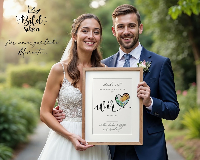 Geldgeschenk Hochzeit | Hochzeitsposter | DIY Geschenk für das Brautpaar | Hochzeitsgeschenk Geld | Last-minute Geschenk  Sofort-Download A3, A4 und A5
Liebe ist wenn aus dem Du & Ich ein Wir entsteht.
