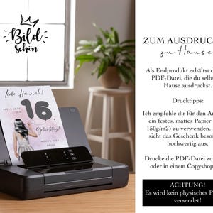 Geldcadeau voor 16e jarige | DIY-geldcadeau Sweet 16 | Sjabloon om zelf af te drukken | Pdf - België Geldcadeau voor 16e jarige | DIY-geldcadeau Sweet 16 | Sjabloon om zelf af te drukken | Pdf - België