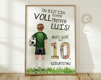 Gepersonaliseerd geldcadeau voor een voetbalverjaardag | Creatief geldcadeau voor een voetbalfan, zoon of kleinkind | DIY digitale download A4