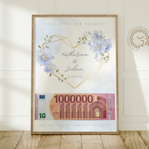 digital money gift wedding | your first million | DIY gift for the bride and groom | wedding gift money | personalized money gift