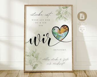 Digital wedding cash gift | Wedding poster | DIY gift for the bride and groom | Wedding cash gift | Last-minute instant download A4