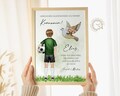 Personalized money gift for communion football fan | DIY digital download original gift for boy, son, grandson money football A4