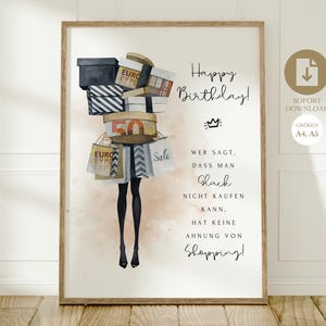 Regalos en efectivo para cumpleaños | Compras Regalo divertido de dinero para hija, madre, novia | Feliz Cumpleaños | Regalo en efectivo DIY | dinero del vale