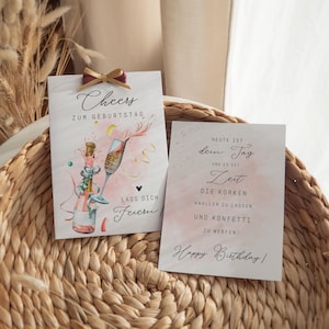 Plantilla de manualidades DIY para imprimir | Tarjeta de regalo de cumpleaños con dinero | Regalo de dinero de bricolaje | Tarjeta de felicitación regalo para novia.
