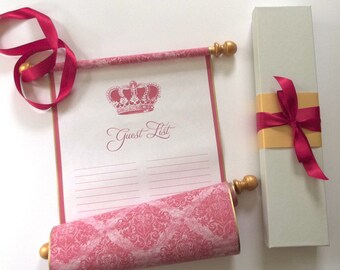 Baby Shower Princess Prince Sign In Baby Girl-Boy Guest Book Birthday Keepsake