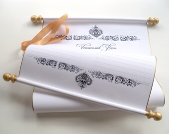 Wedding guest book, alternative guestbook, guest list scroll, custom sign-in scroll, 11 inches wide paper