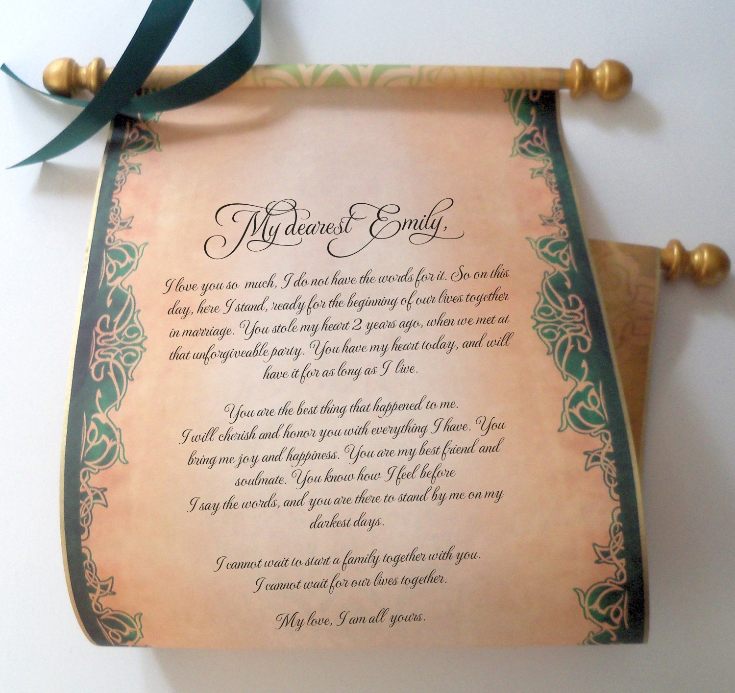 Gold Wedding Invitations, Elegant Scroll Invitations, Handmade Invites,  Paper Scroll With Ribbon, Gold Anniversary, Medieval Wedding, 10 