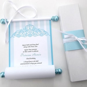 Invitations Scroll Roll Card Princess Sweet 16th Birthday Scroll Invitation  Classic Wedding Invitations 