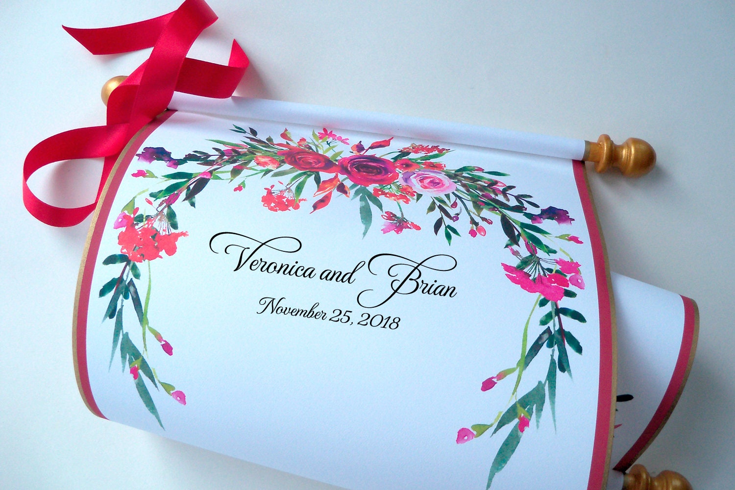 Wedding Guest List Scroll, English Regency Style Scroll, 8x17 Inch Paper -  Etsy, image size:1500x1000