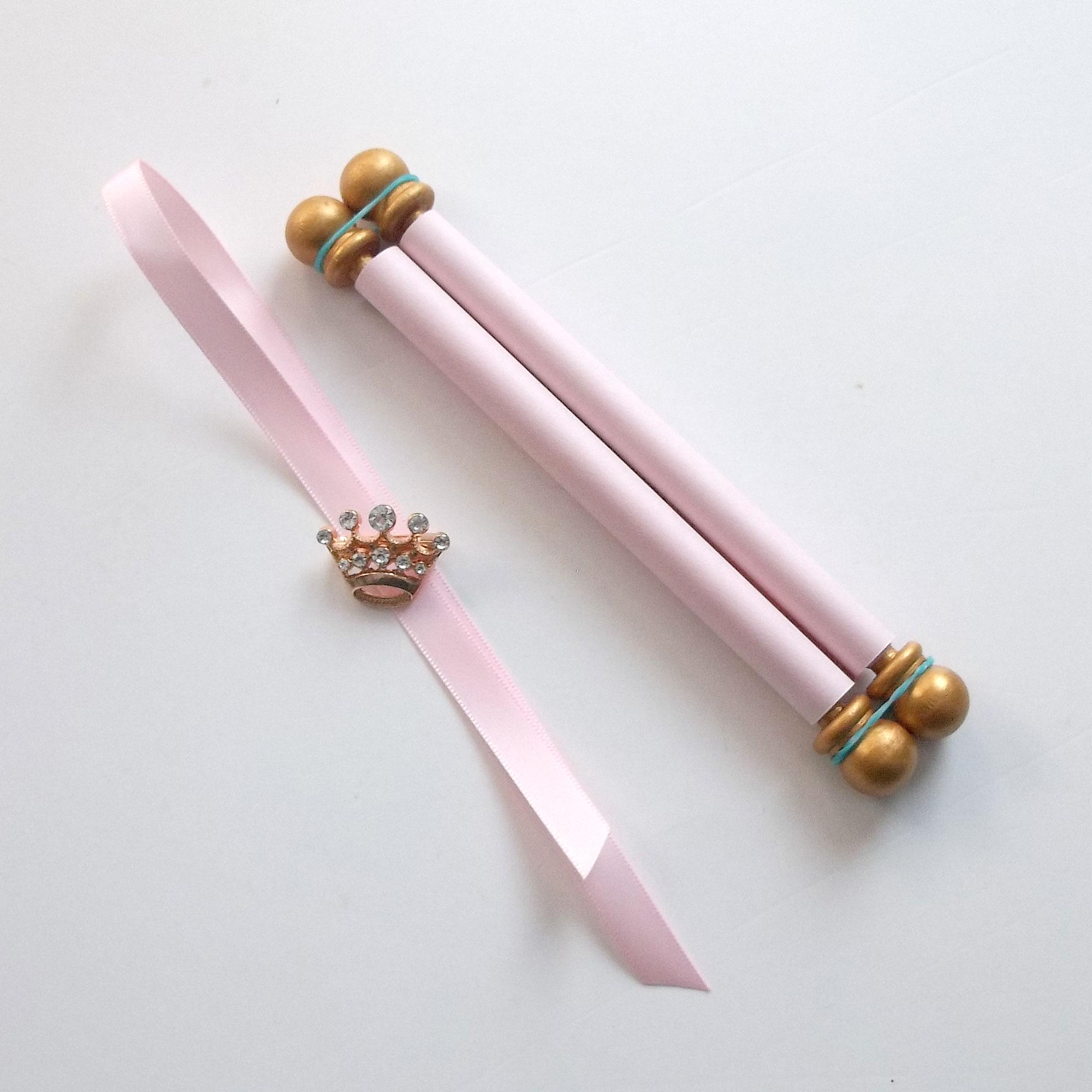 Fill in the Blank Invitation Scrolls: Pink Paper, Royal Crown, Optional ...