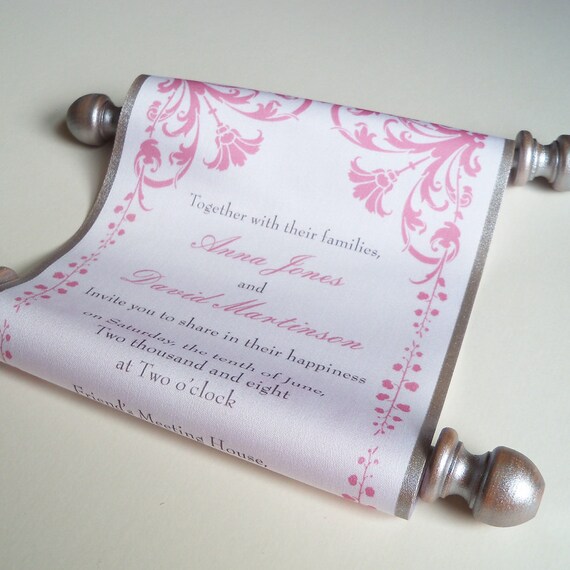 Fairytale Wedding Invitation Wedding Invitation Scroll With Etsy