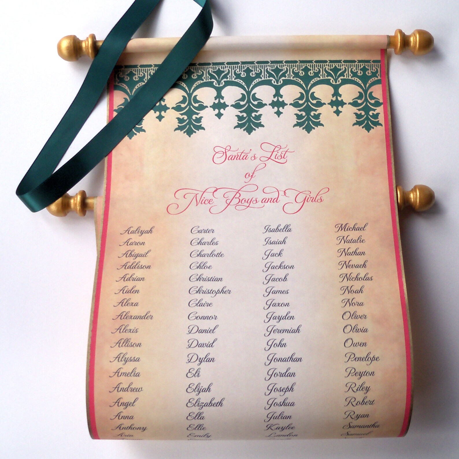 Santa s List Scroll Template Printable Word Searches