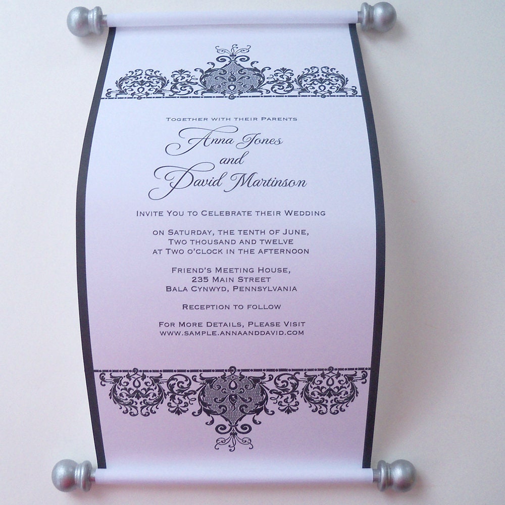 Castle Wedding Invitation Scrolls With Kraft Boxes: Medieval Chateaux Set  of 10 - Etsy, image size:1000x1000