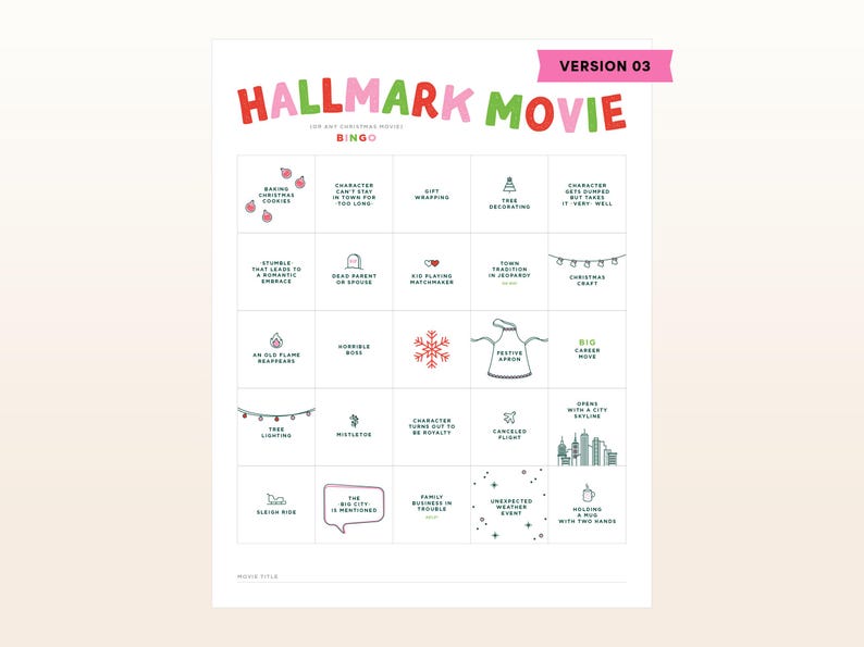 Hallmark Christmas Movie BINGO - Il 794xN.6675395208 Knxv