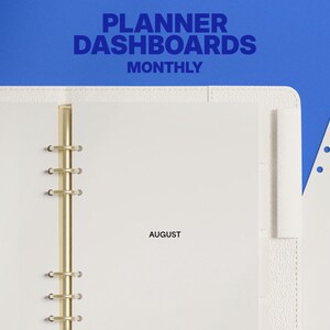 Monthly Planner Dashboards – Printable Monthly Dividers in Letter, Half Letter, A4 and A5