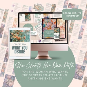 PLR 'She Charts Her Own Path'-journaalbundel. Doorverkooprechten inbegrepen! Empowerment, wellness, zelfzorg, vertrouwen