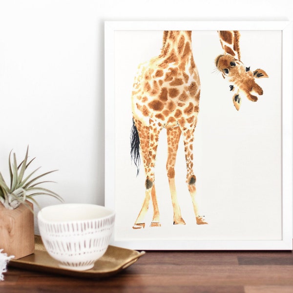 Giraffe Wall Art Etsy