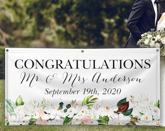 Amscan Rustikales Hochzeits-Banner „Married“ & „Congratulations“ – Je 2,2 M & 2,4 M Lang