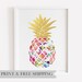 Susan Davis reviewed Pineapple Art Print in 8x10, Pineapple Print, Floral Pineapple, Watercolor Pineapple, Home Decor Wall Art, Pink Gold Nursery Decor