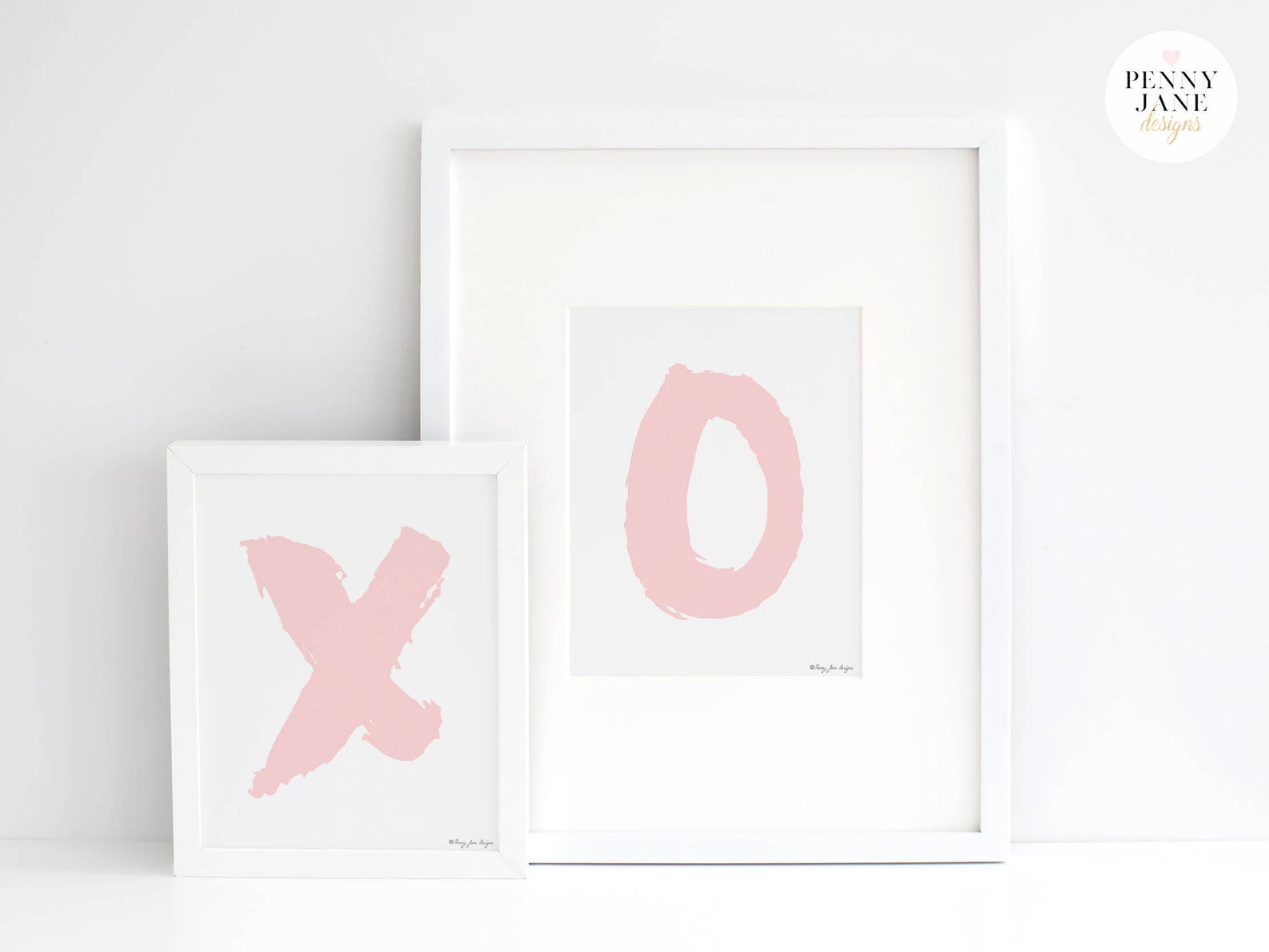 X and O Prints, Blush Pink Decor, X O Print Set, Nursery Wall Art, Pink Nursery Art, Brushstroke ...