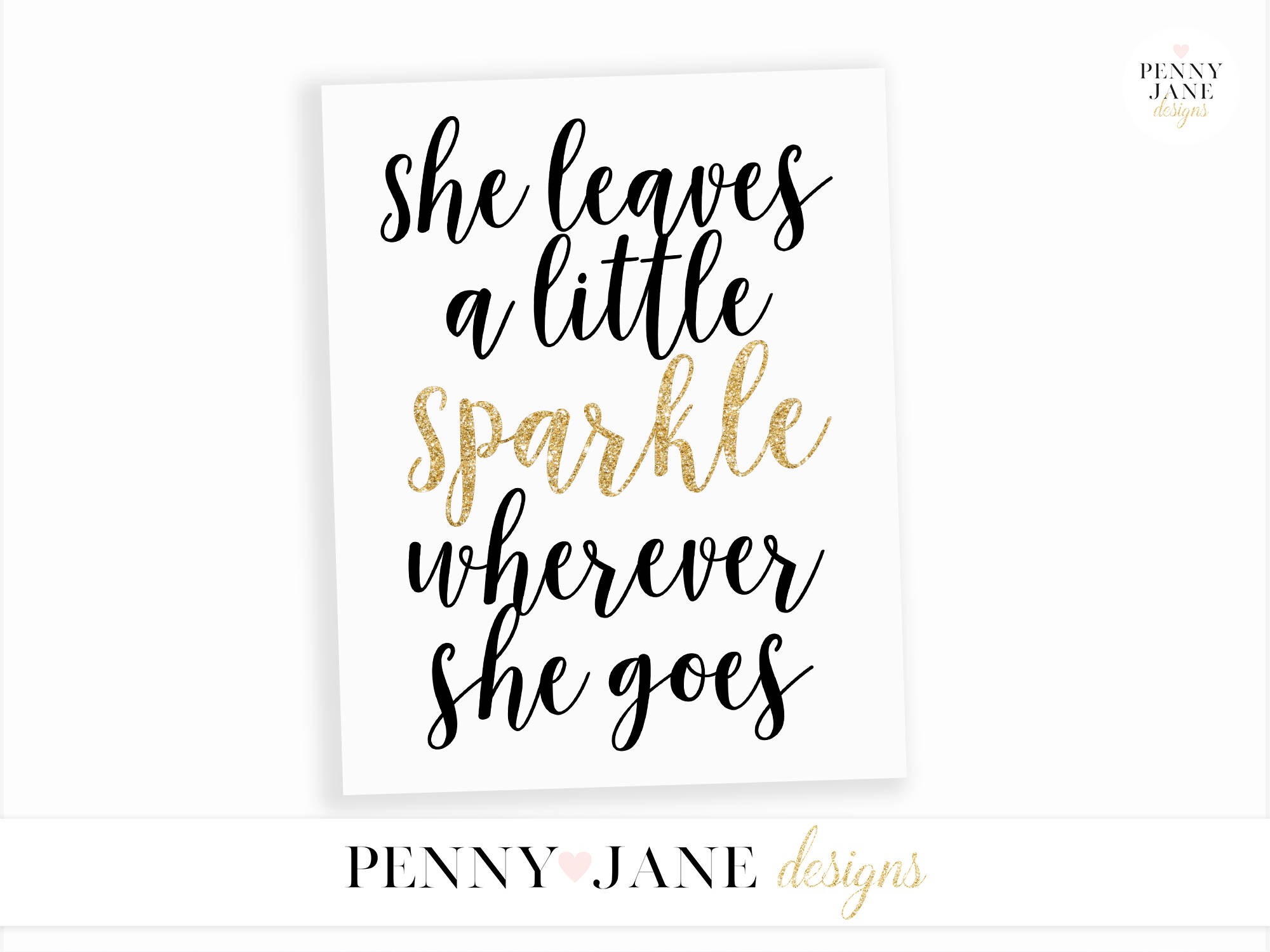 She Leaves A Little Sparkle Wherever She Goes Nursery Wall Etsy