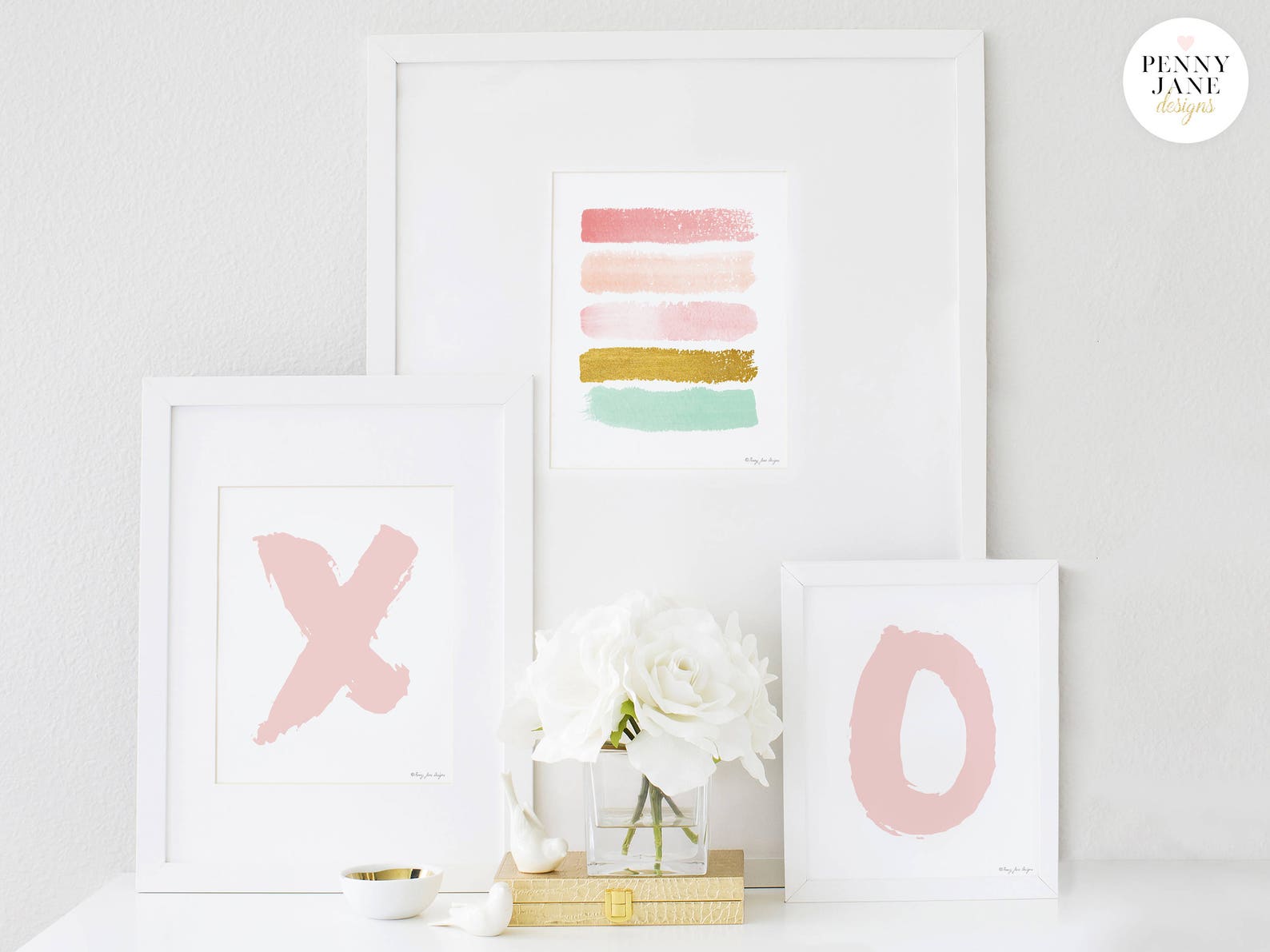 XO Art Print Paint Strokes Art Nursery Decor Art Print Etsy