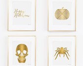 Gold Halloween Collection Printable Art | Halloween Printable Art | Classy Halloween Print | Halloween Wall Decor