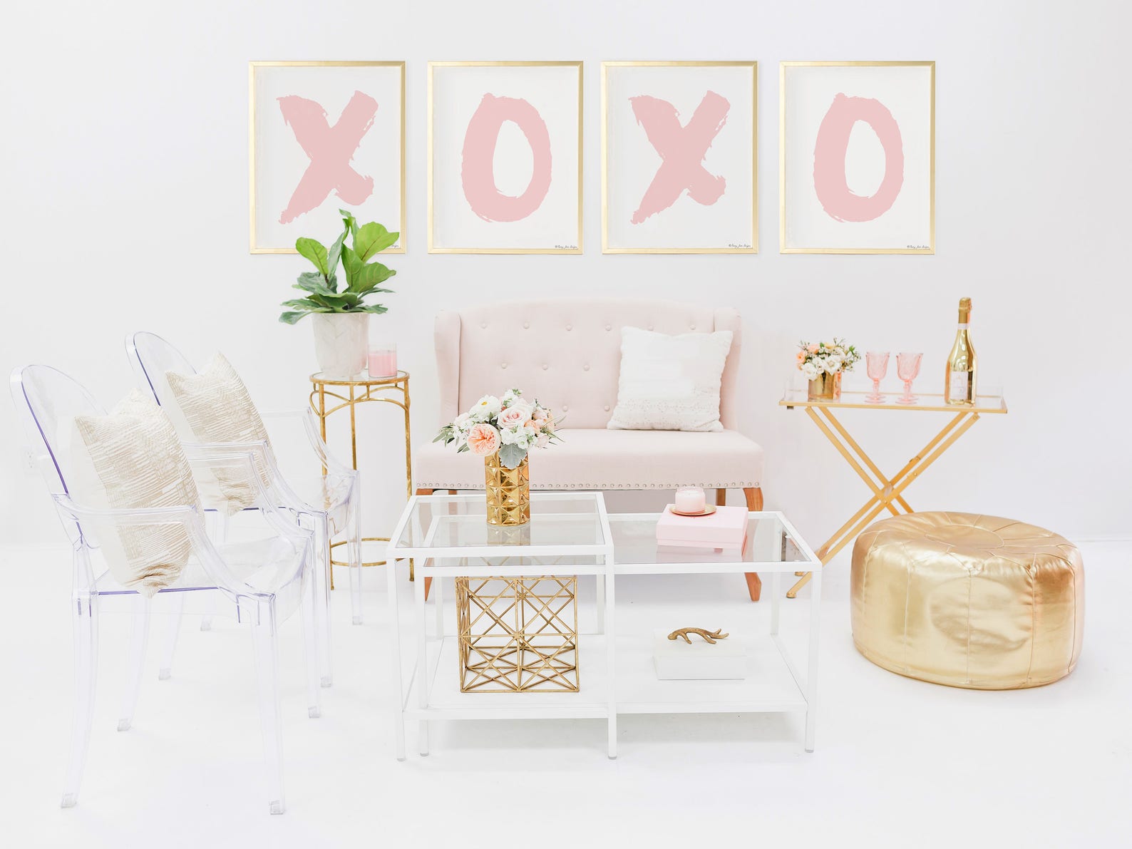 X and O Prints Blush Pink Decor X O Print Set Nursery Wall - Etsy