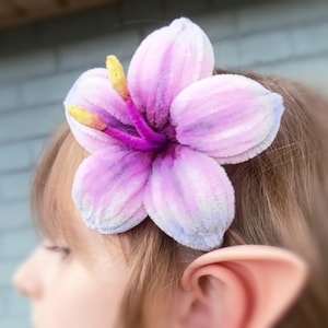 Fairy Flower Hair Clip Fanart Inspired by LoZ EoW Handmade Pipecleaner Botanical Cosplay Wig Hair Accessory,Zelda Cosplay Hair Clip