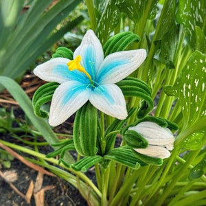 Handmade Botanical Fan art inspired by LoZ Silent Princess Flower Pipecleaner Zelda Cosplay Prop