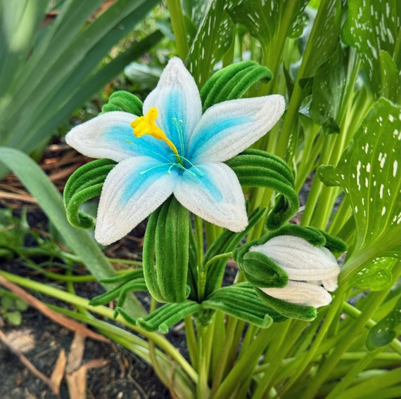 Handmade Botanical Fan art inspired by LoZ Silent Princess Flower Pipecleaner Zelda Cosplay Prop
