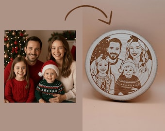 Personalized cartoon portrait engraving – Individual photo gift