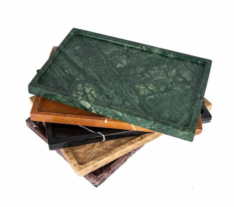 Tray Color/texture Cypress Green - Natural Green Marble Presentation Tray 20*30cm - Etsy