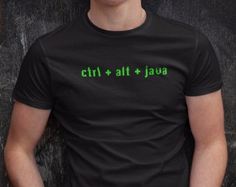 Zabawna koszulka dla programisty, koszulka Ctrl Alt Java, prezent dla entuzjastów kawy i technologii, prezent dla programisty, miłośnika kawy, miłośnika herbaty, prezent dla programisty