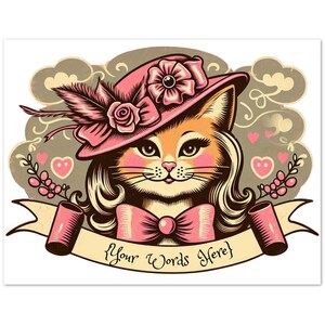 Invitations personnalisées, lot de 10 cartes de voeux, carte personnalisée élégante chat fantaisie pour fête d'anniversaire, événement, enterrement de vie de jeune fille